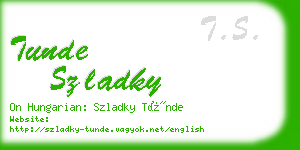 tunde szladky business card